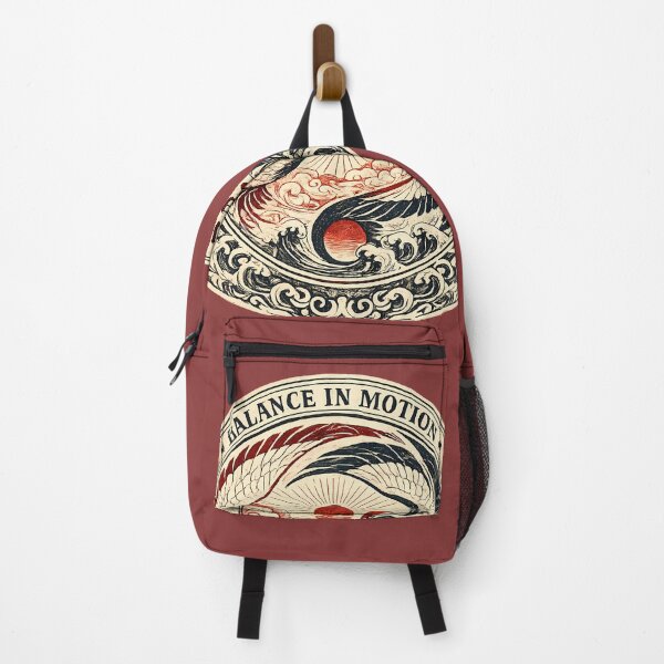 Item preview, Balance in Motion - Vintage Japanese Crane Yin Yang designed and sold by Rasamore™ Studios | Minimalist Art.