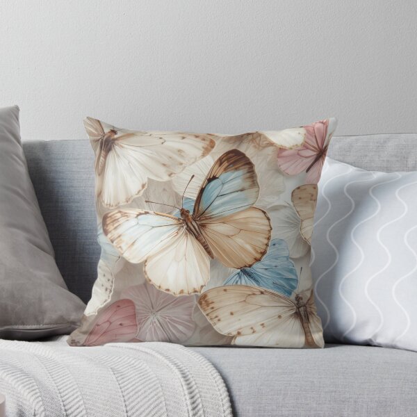 Aperçu de l'œuvre Soft Butterfly Pattern – Gentle Pastel Seamless Design for Kids & Decor créée et vendue par Art70shop.