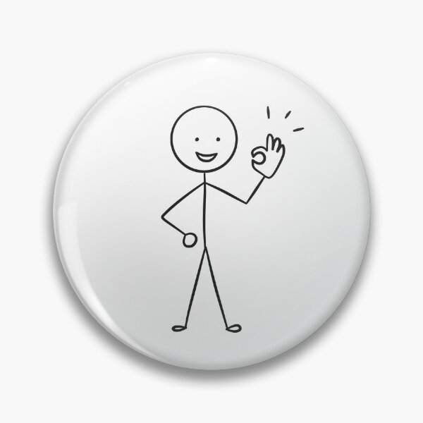 Item preview, Simple Stickman OK Hand Drawing designed and sold by     Fatma Creates.