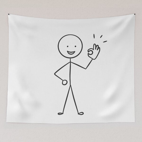Item preview, Simple Stickman OK Hand Drawing designed and sold by     Fatma Creates.