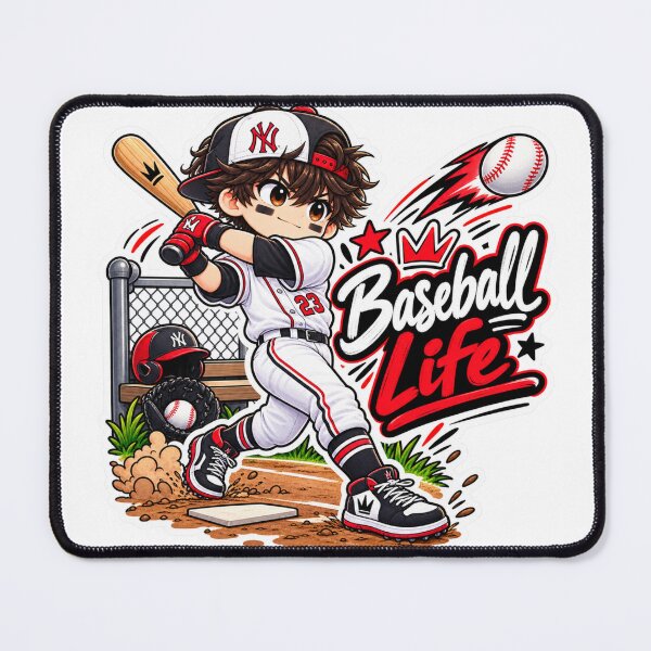 Item preview, Baseball Life Anime Boy Sticker | Cute Baseball Player Sports Sticker designed and sold by Genzfirevibes.