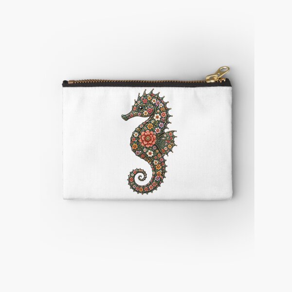 Item preview, Colorful Floral Seahorse | Ocean Floral Art Collection designed and sold by Zaru Art Studio.