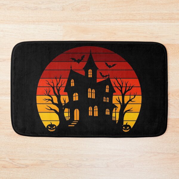 Item preview, Retro Haunted House Sunset – Spooky Halloween Design V2 designed and sold by Stinky Lincy's Apparel Company.