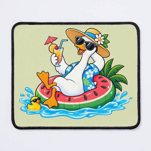 Item preview, Chill Goose Summer Vacation - Pool Party Art designed and sold by littlepiptales.