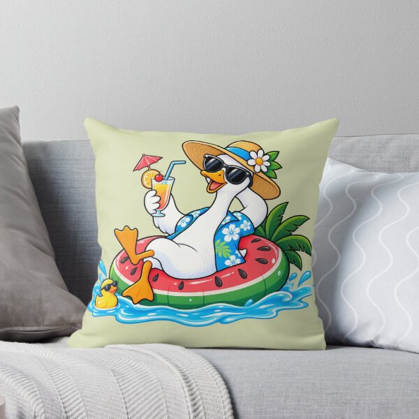 Item preview, Chill Goose Summer Vacation - Pool Party Art  designed and sold by littlepiptales.