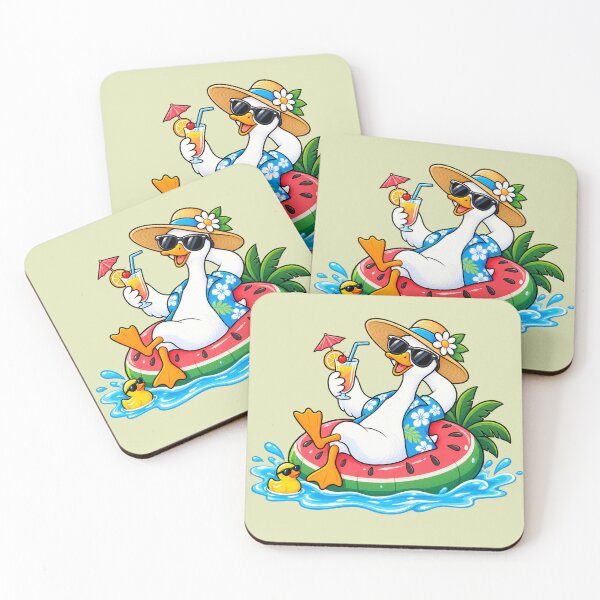 Item preview, Chill Goose Summer Vacation - Pool Party Art  designed and sold by littlepiptales.