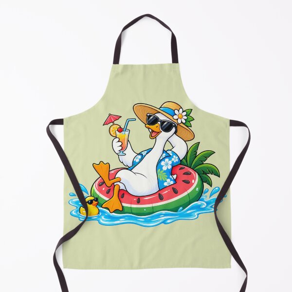 Item preview, Chill Goose Summer Vacation - Pool Party Art designed and sold by littlepiptales.