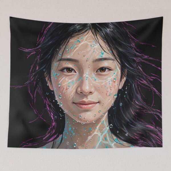 Item preview, Aquatic Portrait – Ethereal Water Woman designed and sold by Surviving Monday Club.