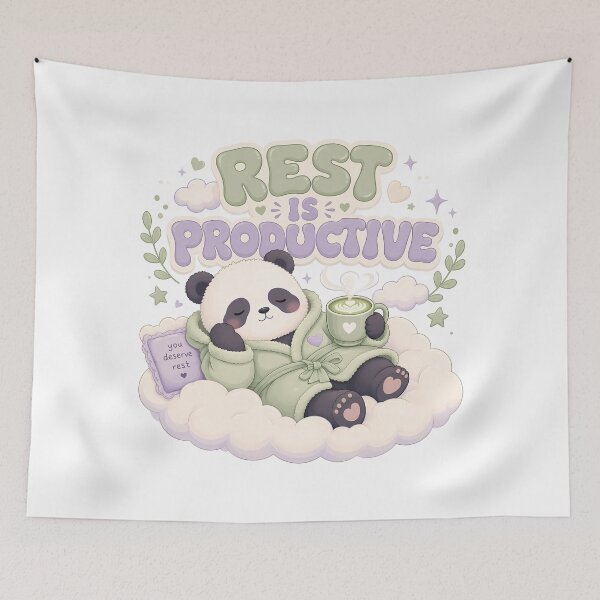 Item preview, Rest Is Productive Cute Kawaii Panda Cloud designed and sold by BobbyTee Merch.