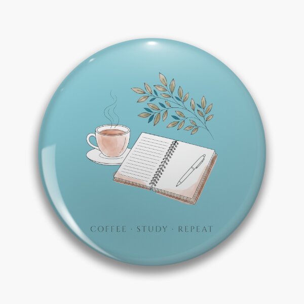 Item preview, Coffee, Study, Repeat. designed and sold by MyHappyArtShop.