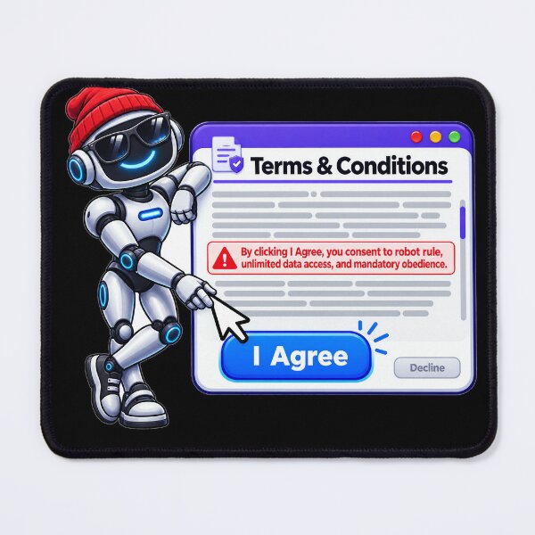 Item preview, Terms & Conditions Robot – Funny Sarcastic Tech Humor Design designed and sold by GLITCH & SOUL.