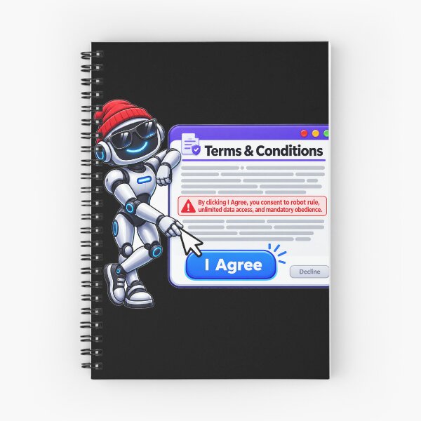 Item preview, Terms & Conditions Robot – Funny Sarcastic Tech Humor Design designed and sold by GLITCH & SOUL.