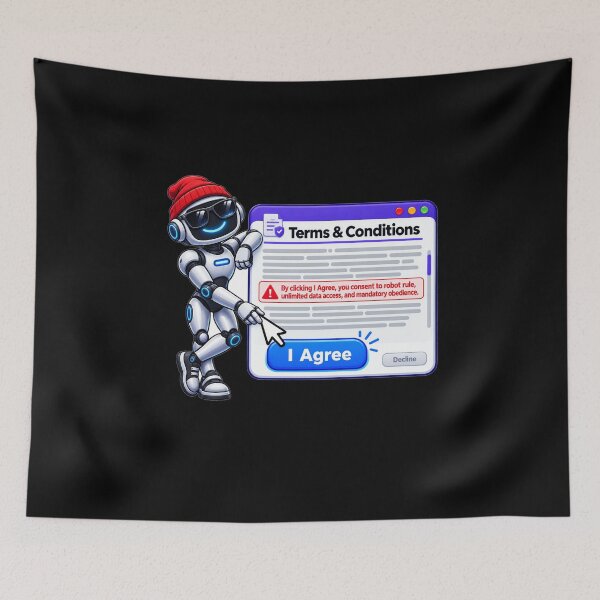 Item preview, Terms & Conditions Robot – Funny Sarcastic Tech Humor Design designed and sold by GLITCH & SOUL.