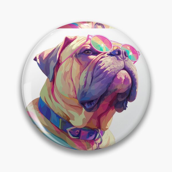 Item preview, Colorful Bullmastiff puppy dog designed and sold by MendaciousMina.