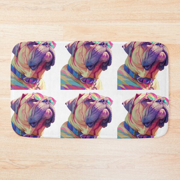 Item preview, Colorful Bullmastiff puppy dog designed and sold by MendaciousMina.