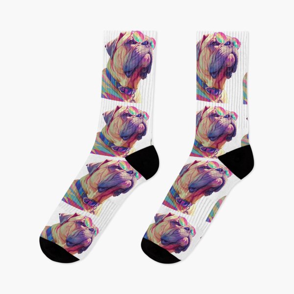 Item preview, Colorful Bullmastiff puppy dog designed and sold by MendaciousMina.