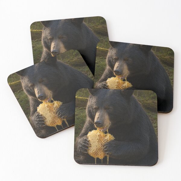 Item preview, Hungry Black Bear Finding Wild Honey Beehive Honeycomb Forest Wildlife Bear Honey Nature Animal designed and sold by Wildora Studio.