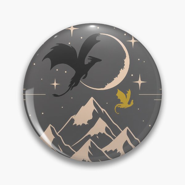 Item preview, Mystical Dragons and Crescent Moon | Flying Fantasy Dragons Tairn and Andarna designed and sold by Rising Drake.