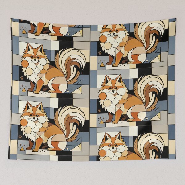 Item preview, cubist animal artwork designed and sold by forget45studio.