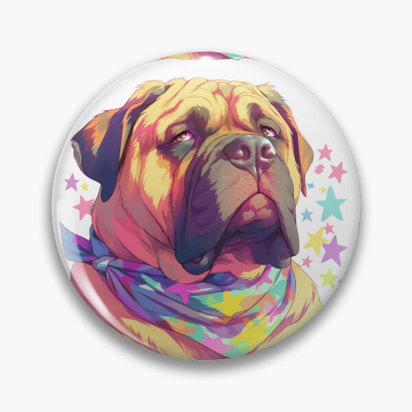 Item preview, Colorful Bullmastiff puppy dog designed and sold by MendaciousMina.