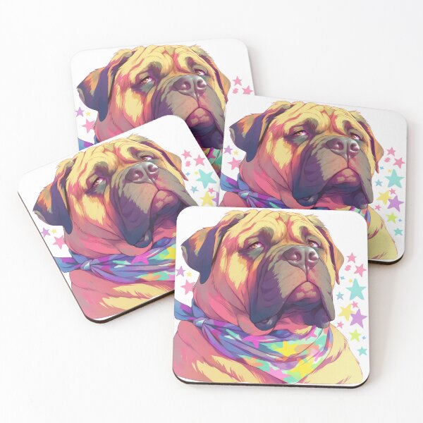 Item preview, Colorful Bullmastiff puppy dog designed and sold by MendaciousMina.