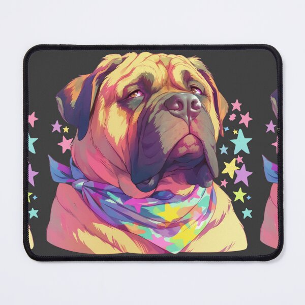 Item preview, Colorful Bullmastiff puppy dog designed and sold by MendaciousMina.