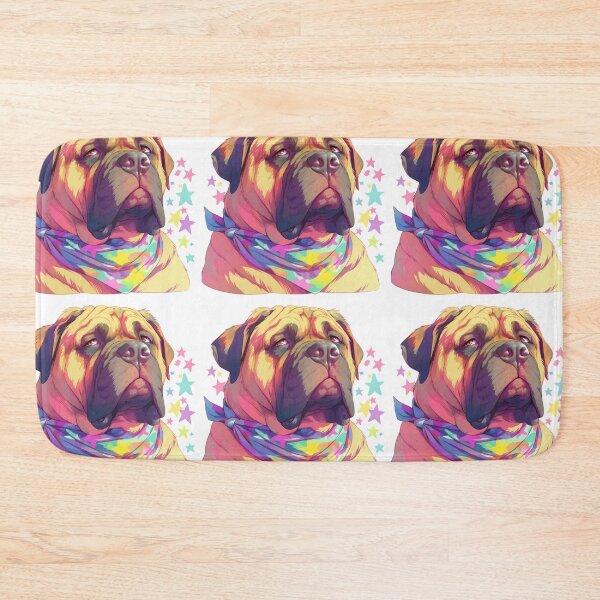 Item preview, Colorful Bullmastiff puppy dog designed and sold by MendaciousMina.