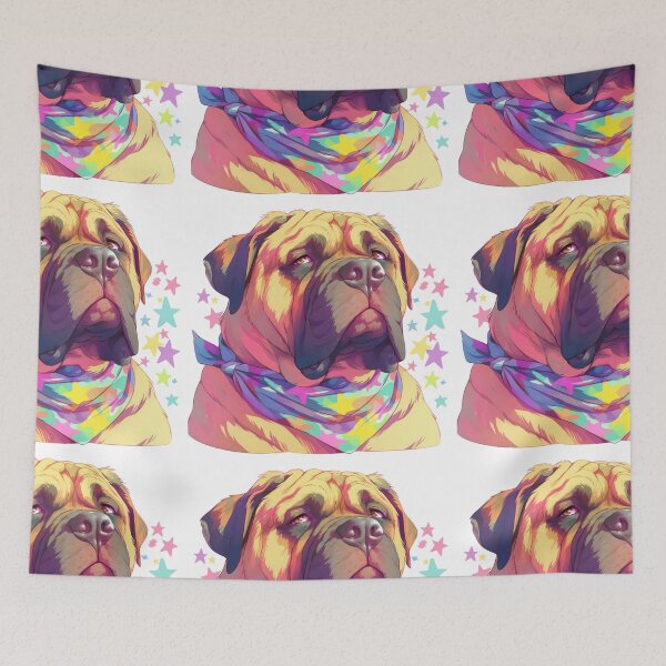 Item preview, Colorful Bullmastiff puppy dog designed and sold by MendaciousMina.
