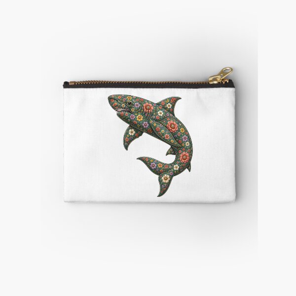 Item preview, Colorful Floral Shark | Ocean Floral Art Collection designed and sold by Zaru Art Studio.