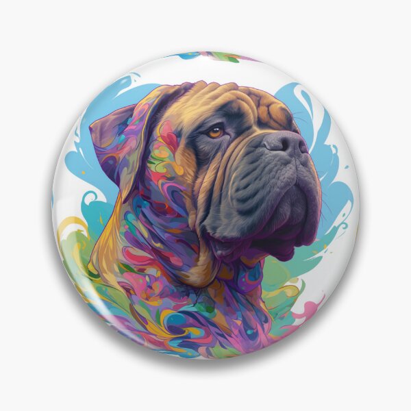 Item preview, Colorful Bullmastiff puppy dog designed and sold by MendaciousMina.