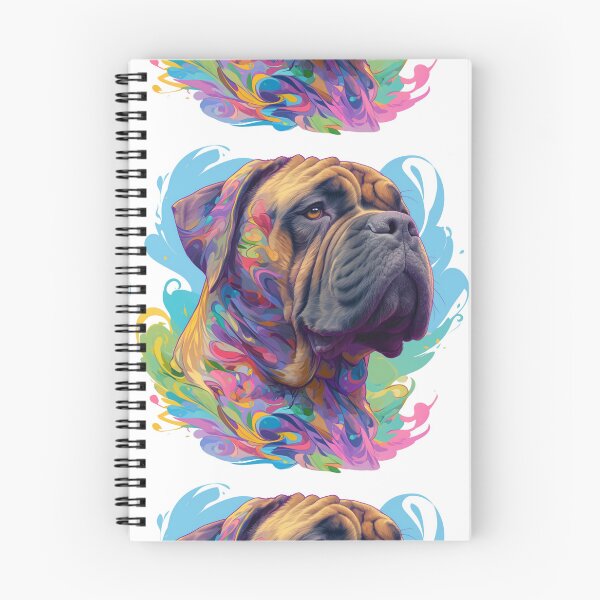 Item preview, Colorful Bullmastiff puppy dog designed and sold by MendaciousMina.