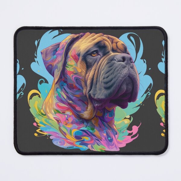 Item preview, Colorful Bullmastiff puppy dog designed and sold by MendaciousMina.