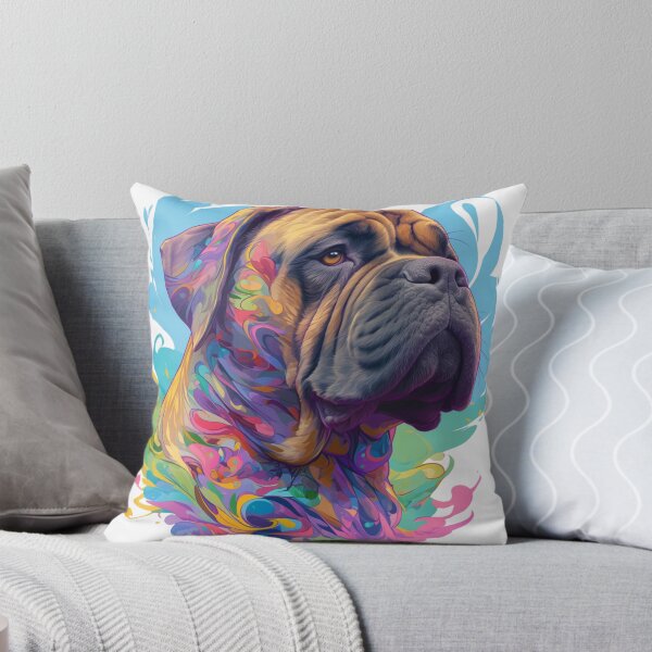 Item preview, Colorful Bullmastiff puppy dog designed and sold by MendaciousMina.