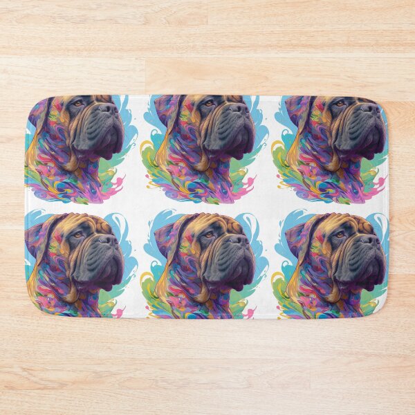 Item preview, Colorful Bullmastiff puppy dog designed and sold by MendaciousMina.