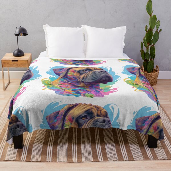 Item preview, Colorful Bullmastiff puppy dog designed and sold by MendaciousMina.