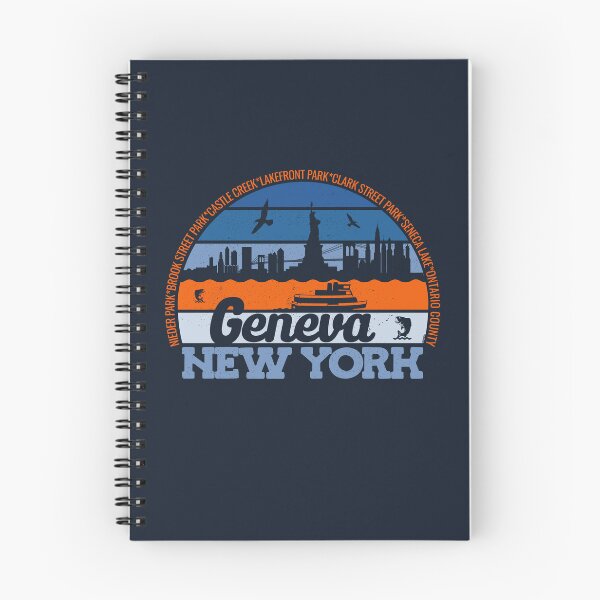 Item preview, Geneva New York Sunset Retro Vintage Local Pride Logo designed and sold by CRHPOD20.