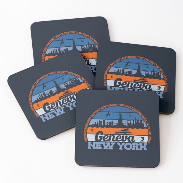 Item preview, Geneva New York Sunset Retro Vintage Local Pride Logo designed and sold by CRHPOD20.