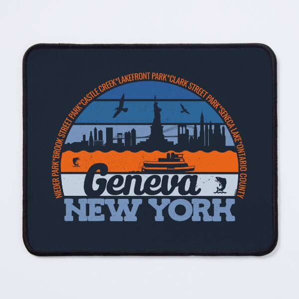 Item preview, Geneva New York Sunset Retro Vintage Local Pride Logo designed and sold by CRHPOD20.
