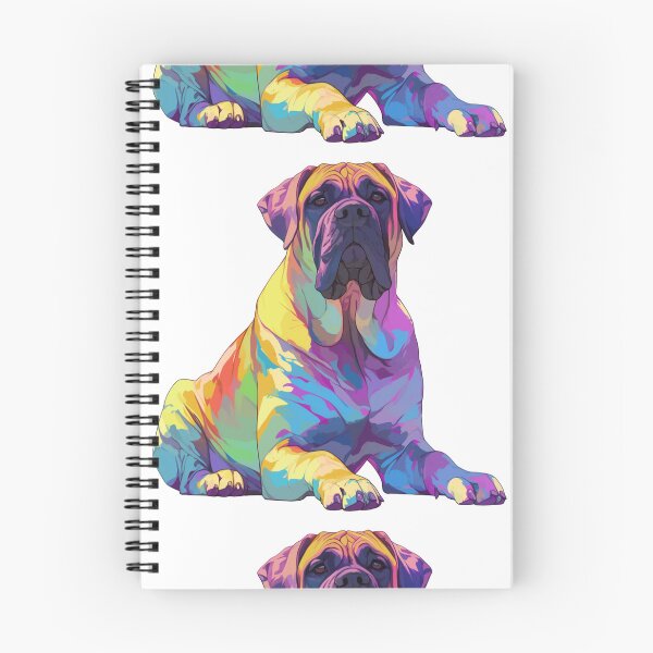 Item preview, Colorful Bullmastiff puppy dog designed and sold by MendaciousMina.