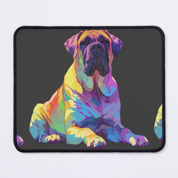Item preview, Colorful Bullmastiff puppy dog designed and sold by MendaciousMina.