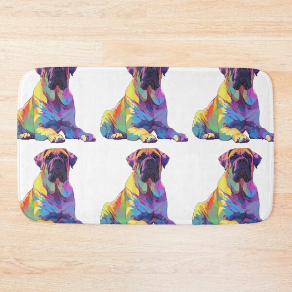 Item preview, Colorful Bullmastiff puppy dog designed and sold by MendaciousMina.
