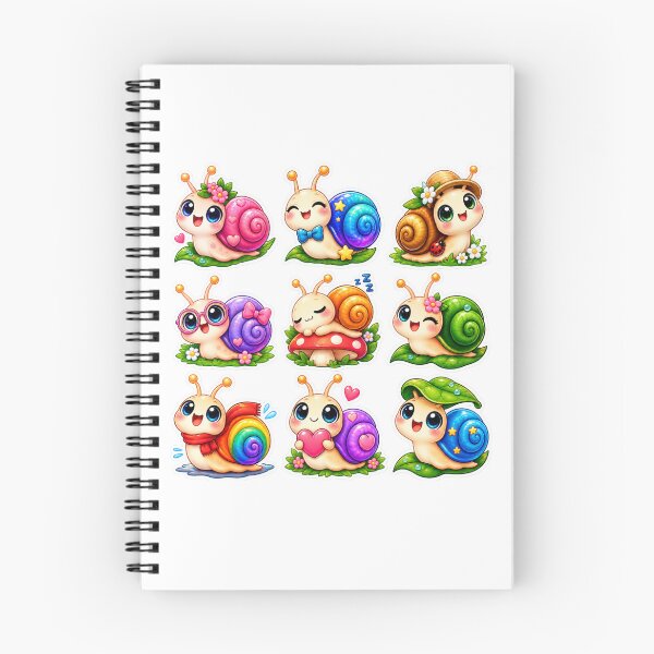 Item preview, Cute Kawaii Snail Stickers Pack of 9 designed and sold by KrishAuraa.