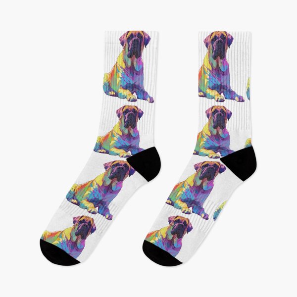 Item preview, Colorful Bullmastiff puppy dog designed and sold by MendaciousMina.