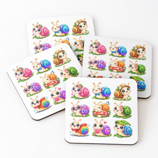 Item preview, Cute Kawaii Snail Stickers Pack of 9 designed and sold by KrishAuraa.
