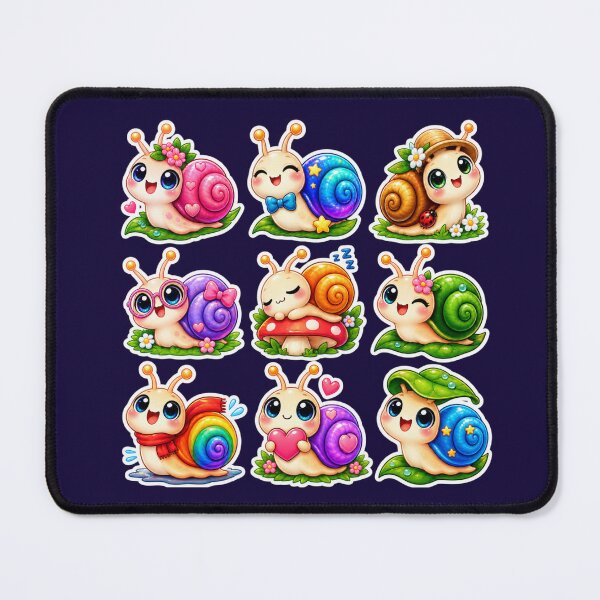 Item preview, Cute Kawaii Snail Stickers Pack of 9 designed and sold by KrishAuraa.
