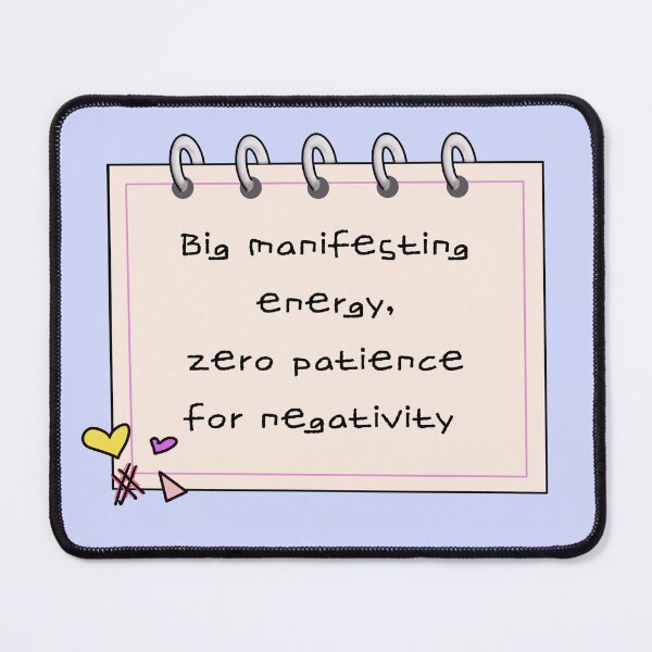 Item preview, Big Manifesting Energy Zero Negativity Quote designed and sold by jianina-alondra.