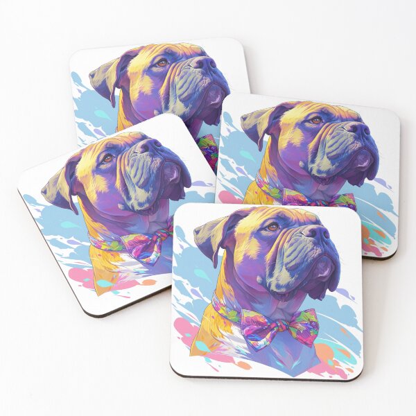 Item preview, Colorful Bullmastiff puppy dog designed and sold by MendaciousMina.