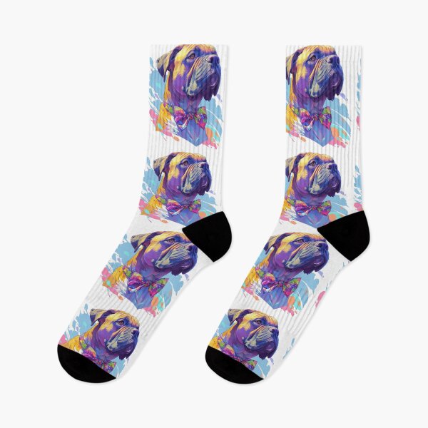 Item preview, Colorful Bullmastiff puppy dog designed and sold by MendaciousMina.