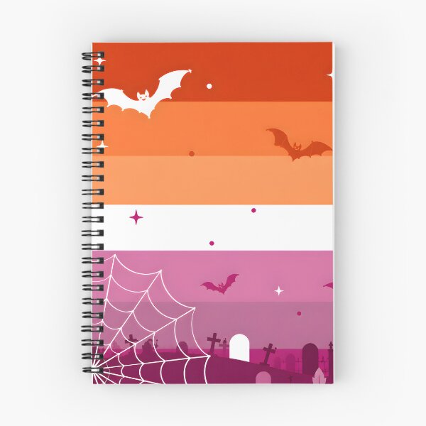 Item preview, Spooky Lesbian Pride Flag Halloween Graveyard Bats Aesthetic designed and sold by Travelslightly.
