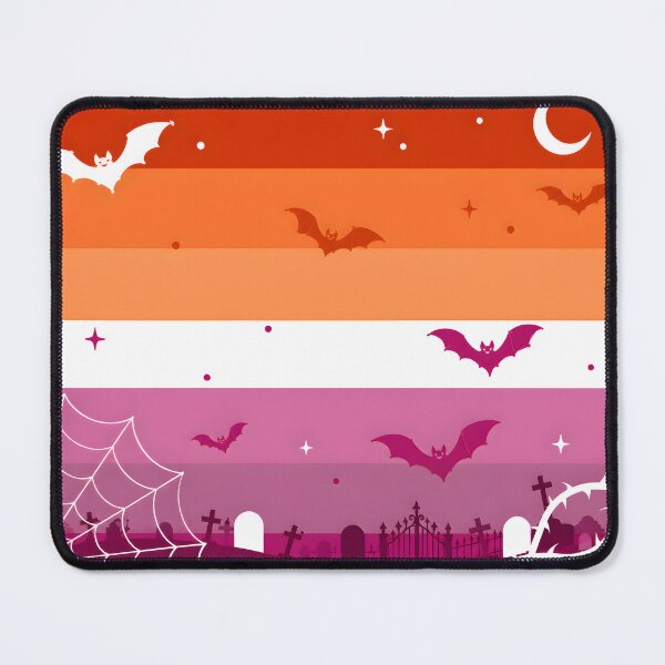 Item preview, Spooky Lesbian Pride Flag Halloween Graveyard Bats Aesthetic designed and sold by Travelslightly.